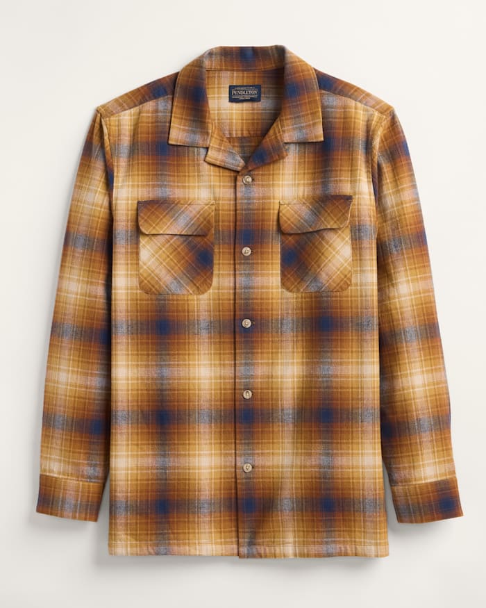 MEN'S LONG-SLEEVE PLAID COTTON BOARD SHIRT